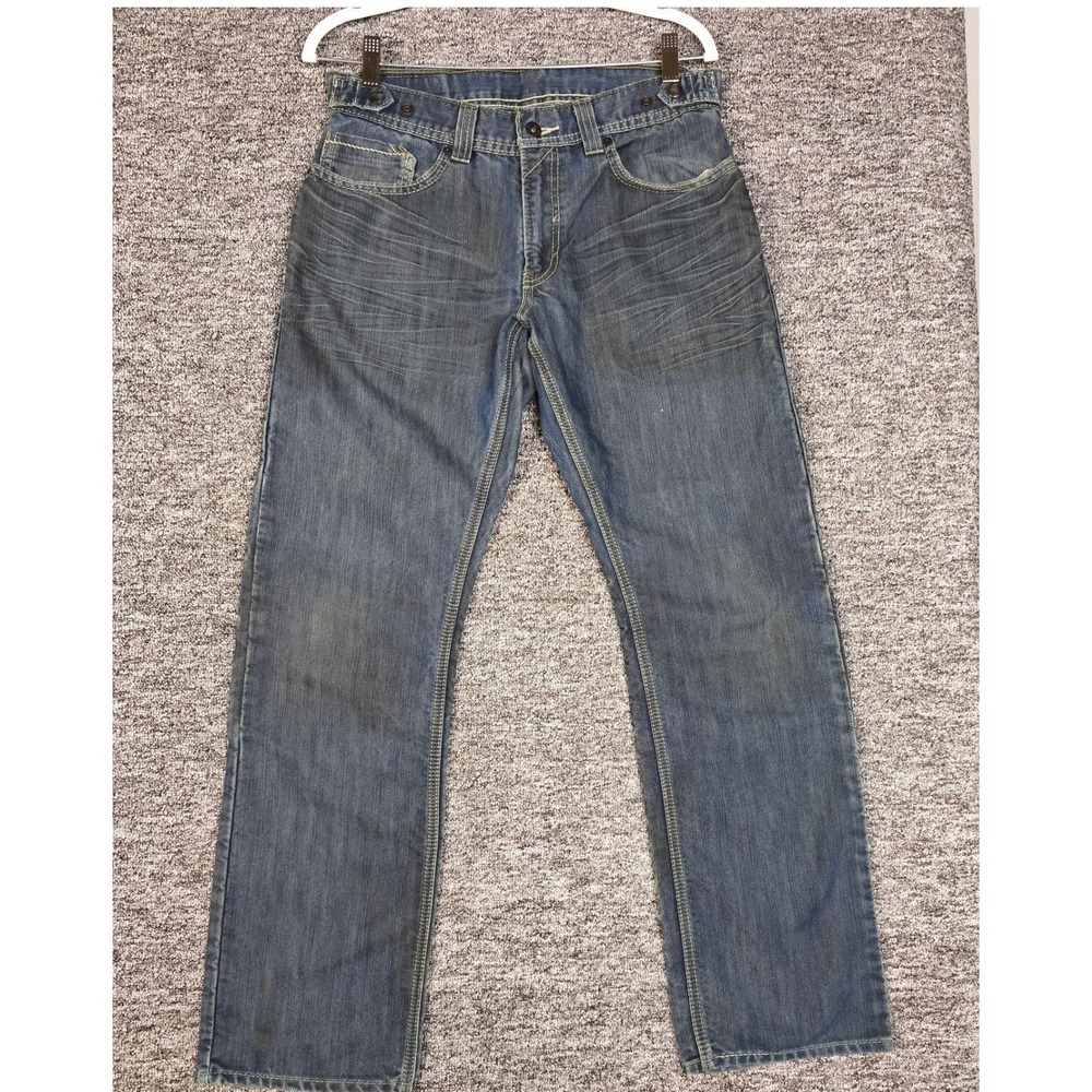 Levis 514 Slim Straight Jeans Mens 32x30 Blue Denim Zipper Pocket 514-0733